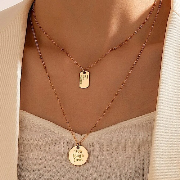 Jewelry - Live Love Laugh Gold Chain Link Necklace